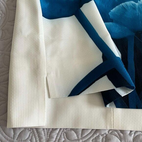 NWT Ted Baker Jamina Blue Beauty V Neck Slim Fit Tunic Dress Floral S-z 1, US-4 - Picture 10 of 16